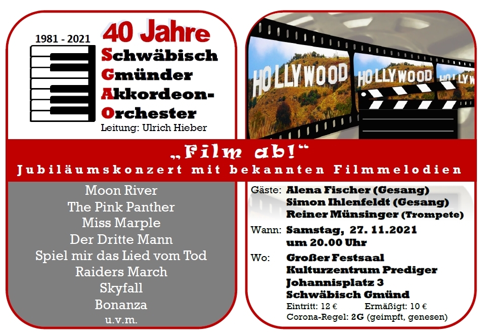 ABGESAGT: Jubiläumskonzert "FILM AB" mit bekannten Filmmelodien