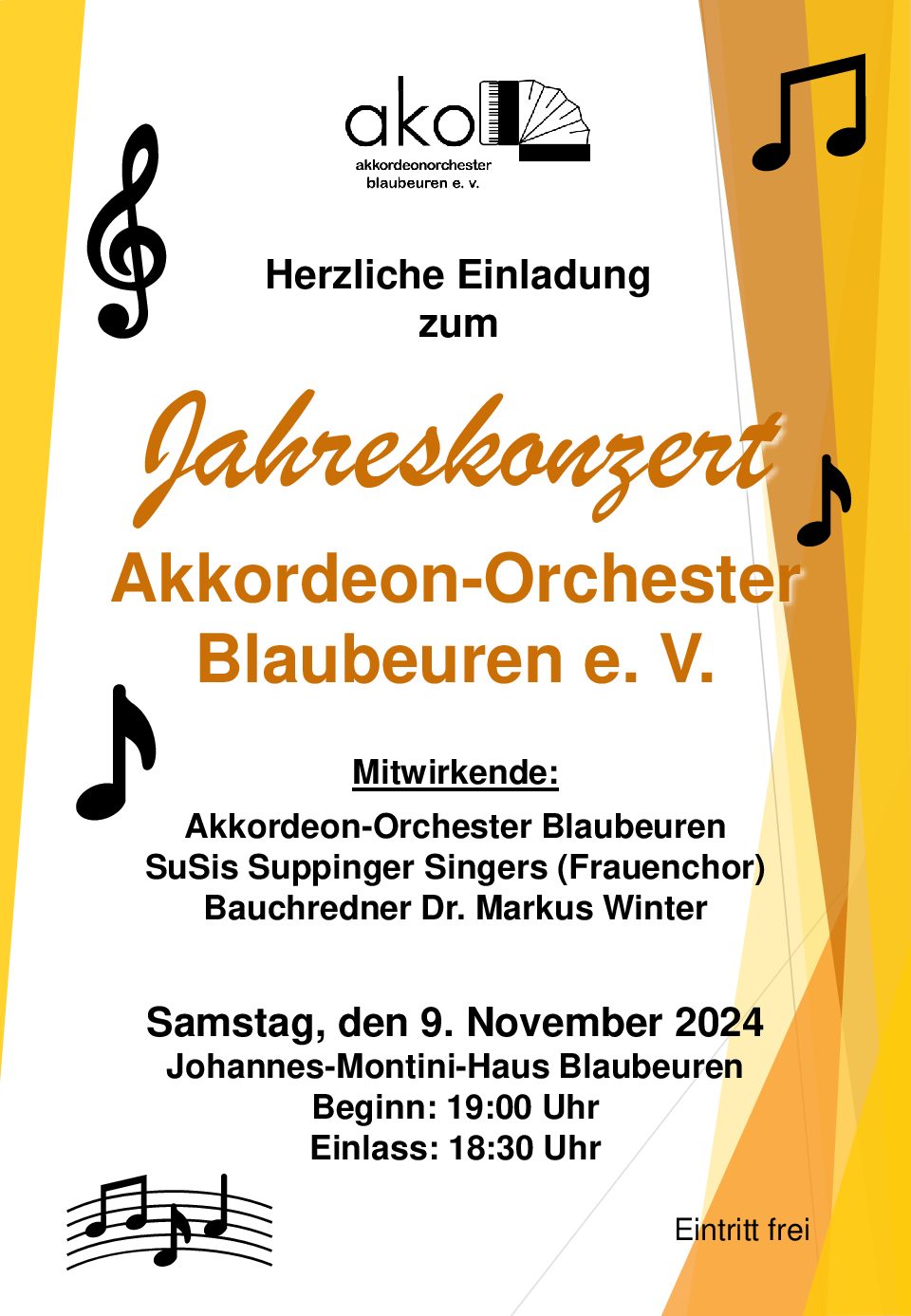 Jahreskonzert des Akkordeon-Orchesters Blaubeuren